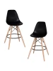 SET-2 638GPP-LMZL DSW BAR Набор 2 шт Стул барный DOBRIN DSW BAR (ножки светлый бук, цвет сиденья чёрный (B-03))