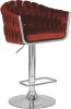 9692-LM MARCEL, цвет сиденья винный велюр (MJ9-35), цвет основания хромированная сталь Стул барный DOBRIN MARCEL (винный велюр (MJ9-35))