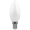 25785 Лампочка светодиодная свеча белая колба E14 7 Вт 2700K теплое белое свечение Feron 25785