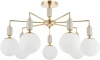 6580/7C Потолочная люстра на штанге Lumion Vivien 6580/7C французское золото, серый/белый металл, керамика/стекло E14 7*40W 220V