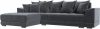 121110L Диван угловой НордСтар левый угол (Серый/Велюр) Лига Диванов арт.121110L