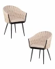 LM-9691-N_B-M_TT-LAR-275-1 Набор 2 шт стул обеденный DOBRIN MATILDA (бежевая ткань (LAR 275-1))