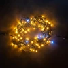 PST100BLW-11-1Y Гирлянда Нить 10м Желтая с Мерцанием Белого Диода 24В, 100 LED, Провод Черный ПВХ, IP54