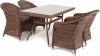 LCR4T-5-SET brown "Латте–140 R" обеденная группа плетеная, цвет коричневый 4SIS арт.УТ-00002189