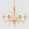CAETANO SP-PL6 AMBER Люстра подвесная Crystal Lux Caetano, 6 ламп, золото с янтарным