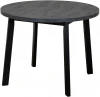 FR 0864 Стол Next круглый раскладной 100-130x100x76,5см, Угольный камень, чёрный