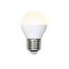 LED-G45-9W/WW/E27/FR/NR картон Лампочка светодиодная шар белая E27 9W 3000K Volpe LED-G45-9W/WW/E27/FR/NR