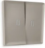 AP3640 Лицевая панель Ambrella Volt ALFA (Серо-бежевый матовый) для 2-кл выключателей с подсветкой QUANT AP3640
