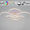 06333-0.3-08C WH (RGB) Потолочная люстра светодиодная на штанге с регулировкой цветовой температуры и яркости, с ночным режимом и RGB Reluce 06333-0.3-08C WH (RGB)