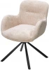 629M05736 Стул KAROL 180 град. поворот. 3018-10 бежевый, шенилл/ черный каркас, ®DISAUR (арт.629M05736)