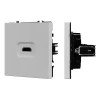 061845 Механизм HDMI розетки SCT-NOBE-MHD1-SFPL-IS (Arlight, Никель) 061845