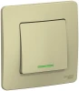 BLNVS010117 Выключатель встраиваемый одноклавишный с подсветкой (бежевый) Systeme Electric Blanca BLNVS010117