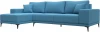 125485L Диван угловой Льюес левый (Голубой/Рогожка) Лига Диванов арт.125485L