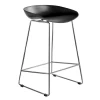 FR 0773 Стул полубарный Neo чёрный с хромированными ножками
