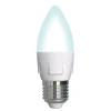 LED-C37 7W/4000K/E27/FR/DIM PLP01WH картон Лампочка светодиодная свеча белая E27 7W 4000K Uniel LED-C37 7W/4000K/E27/FR/DIM PLP01WH