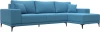 125485 Диван угловой Льюес правый (Голубой/Рогожка) Лига Диванов арт.125485