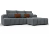 138141 Диван угловой Лига-139 НПБ угол правый (Светло-серый/ДСП,ЛДСП,Брус,Фанера,Велюр) Лига Диванов 138141