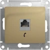GSL000481T Телефонная розетка встраиваемая RJ-11 (титан) Systeme Electric Glossa GSL000481T