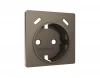 AP6405 Лицевая панель для электрической розетки с заземлением и шторками 2хUSB Type-C (темная бронза матовый) Ambrella Volt QUANT AP6405