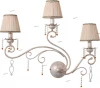 GLORIA GOLD AP3 Бра Crystal Lux Gloria, 3 плафона, белый с золотом, бежевым и прозрачным