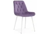 464207 Стул на металлокаркасе Гояр сиреневый / белый глянец
