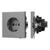 054080 Механизм электрической розетки SCT-TENDO-MEU1-PL-GR (230V, 16A) (Arlight, Графитовый) 054080