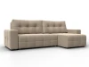 137602 Диван угловой Лига-122 угол универсальный (ДСП,Брус,Велюр/Бежевый) Лига Диванов 137602