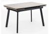 625826 Кухонный стол Notta Норман 140(200)х80 carmen light grey / черный