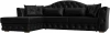 121634L Диван угловой Артис левый угол (Черный/Экокожа) Лига Диванов арт.121634L