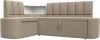 126141L Диван кухонный угловой Тефида левый угол (Бежевый,Коричневый/Велюр) Лига Диванов арт.126141L
