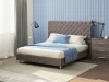 2027614 PROxSON Кровать Paris Boxspring Standart (Ткань: Велюр Лофти Кофейный) 140x200