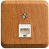 KOMA-001T Розетка накладная Ethernet RJ-45 (бук) Systeme Electric Etude KOMA-001T