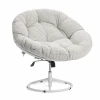 25915 Кресло Клауд Хоум/Cloude Home металл белый, букле, серый Tetchair 25915