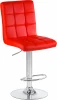 5009-LM KRUGER,  цвет сиденья красный, цвет основания хром Стул барный KRUGER (красный)