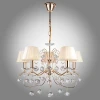 10058/5 золото/прозрачный хрусталь Strotskis Подвесная люстра Eurosvet Эстель 10058/5 золото/прозрачный хрусталь Strotskis