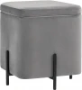 УТ000035893 Пуф Грейс квадрат с ящиком велюр серый УТ000035893