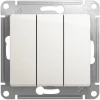GSL000631 Выключатель встраиваемый трехклавишный (перламутровый) Systeme Electric Glossa GSL000631