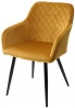 628M03759 Стул M-City BRANDY BLUVEL-68 желтый/ черный каркас