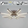 00490-0.3-08L champagne silver Потолочная люстра светодиодная на штанге с пультом и ночным режимом Reluce 00490-0.3-08L champagne silver (Умный дом) (220V)