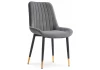 15005 Обеденный стул на металлокаркасе Woodville Seda 1 dark gray / black / gold 15005