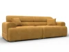 136481 Диван прямой Лига-109 НПБ (ДСП,Фанера,Велюр/Желтый) Лига Диванов 136481