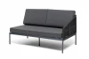 KAN-MLS2-001 D-gray Модуль диванный левый плетеный из роупа (веревки) темно-серый 4SIS Канны KAN-MLS2-001 D-gray