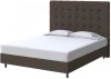2033140 PROxSON Кровать Madrid Boxspring Standart (Ткань: Рогожка Savana Chocolate (шоколад)) 120x200