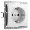 W1271001 Розетка с заземлением (hammer белый) Werkel W1271001 (a052018)