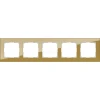 WL01-Frame-05 Рамка на 5 постов Werkel Favorit, бронзовый