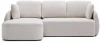251372 Laira 3-местный диван-кровать из шенилла с шезлонгом слева цвет экрю 246 см La Forma (ex Julia Grup) арт.251372