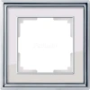 WL17-Frame-01 Рамка на 1 пост Werkel Palacio, хром с белым