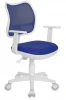 CH-W797/BL/TW-10 Кресло детское Бюрократ Ch-W797 синий сиденье синий TW-10 сетка/ткань крестовина пластик пластик белый