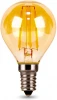 105801005 Лампочка светодиодная филаментная Gauss Filament 105801005 Шар 5W 400lm 2700К Е14 golden LED