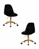 LM-9800-N_G-M_V-MJ9-101 Набор 2 шт офисное кресло для персонала DOBRIN MONTY GOLD (чёрный велюр (MJ9-101))